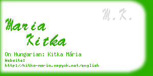 maria kitka business card